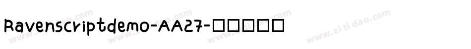 Ravenscriptdemo-AA27字体转换