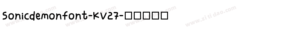Sonicdemonfont-KV27字体转换