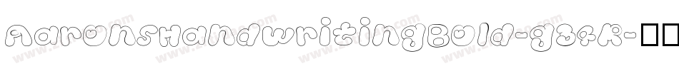 AaronsHandwritingBold-g34R字体转换