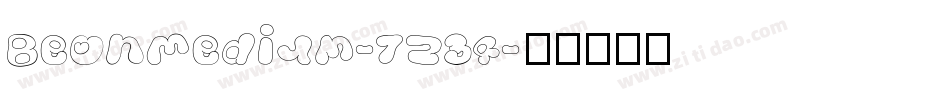 BeonMedium-7Z34字体转换