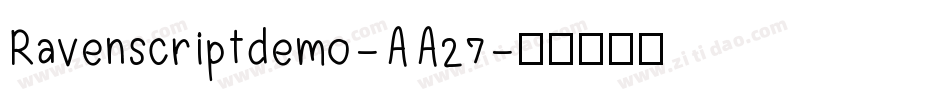 Ravenscriptdemo-AA27字体转换