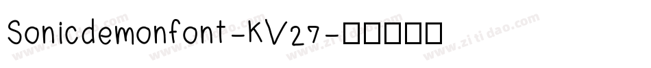 Sonicdemonfont-KV27字体转换