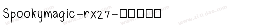 Spookymagic-rx27字体转换