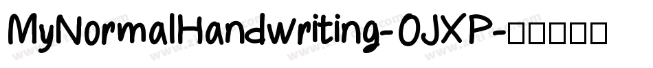 MyNormalHandwriting-OJXP字体转换