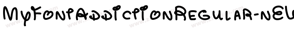 MyFontAddictionRegular-nEWV字体转换