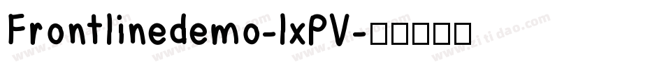 Frontlinedemo-lxPV字体转换
