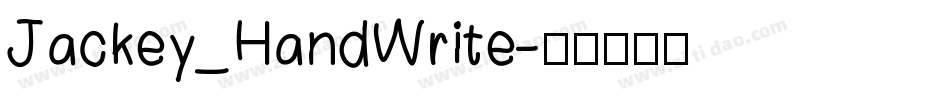 Jackey_HandWrite字体转换