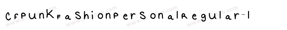 CfPunkFashionPersonalRegular-l2My字体转换