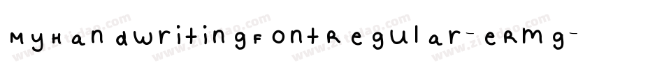 MyHandwritingFontRegular-eRmg字体转换