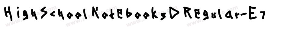 HighSchoolNotebook3DRegular-E7q9字体转换