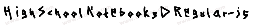 HighSchoolNotebook3DRegular-j5W0字体转换