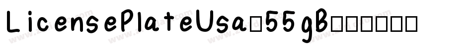 LicensePlateUsa-55gB字体转换