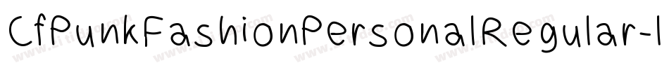 CfPunkFashionPersonalRegular-l2My字体转换