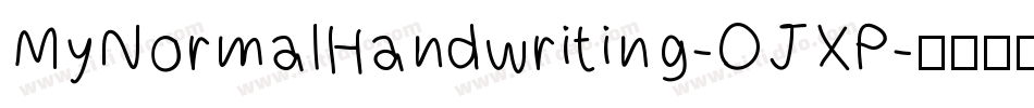 MyNormalHandwriting-OJXP字体转换