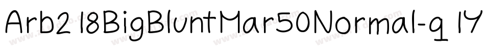 Arb218BigBluntMar50Normal-q1Y2字体转换