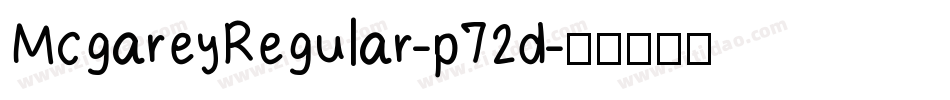 McgareyRegular-p72d字体转换