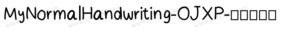 MyNormalHandwriting-OJXP字体转换