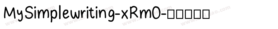 MySimplewriting-xRm0字体转换