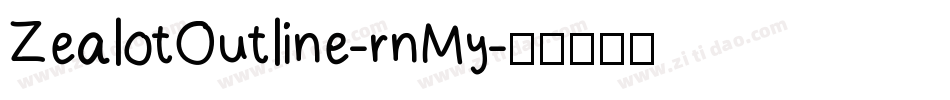 ZealotOutline-rnMy字体转换