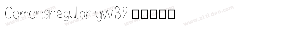Comonsregular-yw32字体转换