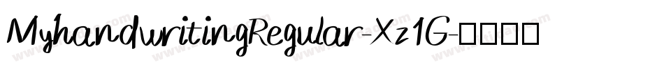 MyhandwritingRegular-Xz1G字体转换