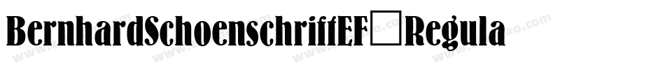 BernhardSchoenschriftEF-Regular字体转换