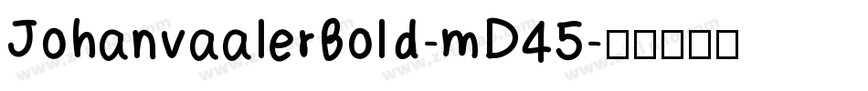 JohanvaalerBold-mD45字体转换