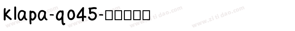 Klapa-qo45字体转换