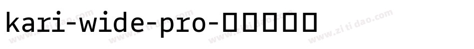 kari-wide-pro字体转换