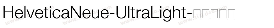 HelveticaNeue-UltraLight字体转换
