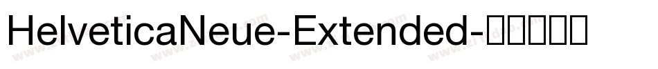HelveticaNeue-Extended字体转换