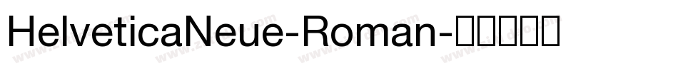 HelveticaNeue-Roman字体转换