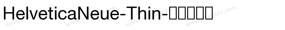 HelveticaNeue-Thin字体转换
