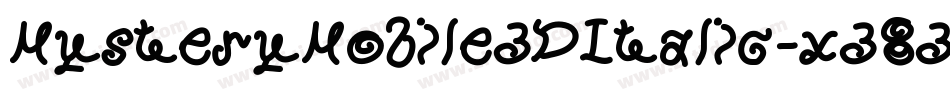MysteryMobile3DItalic-x3830字体转换