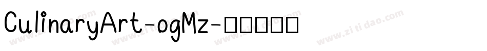 CulinaryArt-ogMz字体转换 CulinaryArt-ogMz字体转换