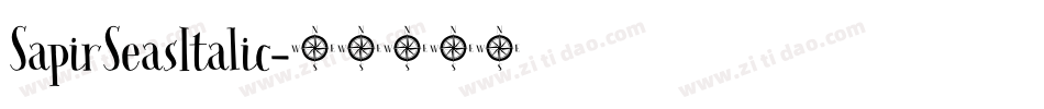 SapirSeasItalic字体转换