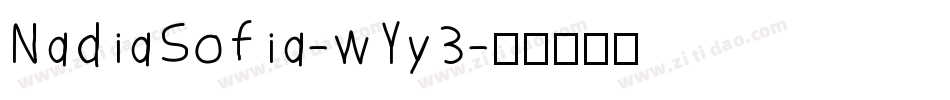 NadiaSofia-wYy3字体转换