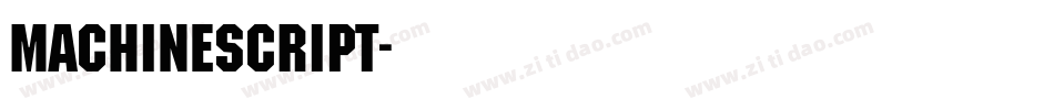 MachineScript字体转换