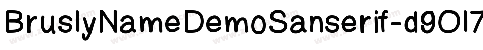 BruslyNameDemoSanserif-d9Ol7字体转换
