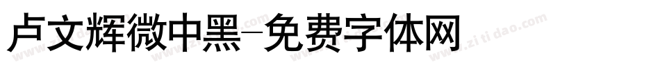 卢文辉微中黑字体转换