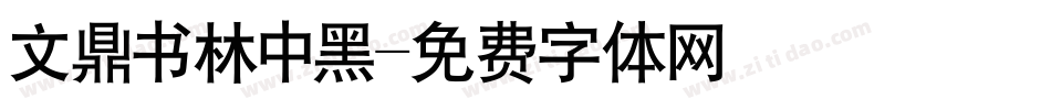 文鼎书林中黑字体转换