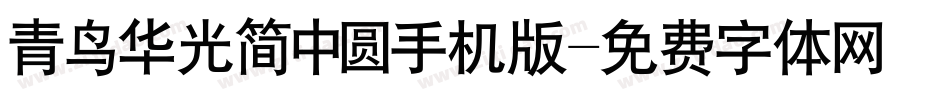 青鸟华光简中圆手机版字体转换