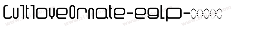 CultloveOrnate-e9Lp字体转换