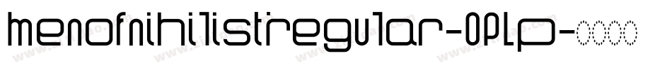 MenofnihilistRegular-OPLp字体转换