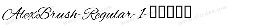 AlexBrush-Regular-1字体转换