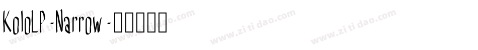 KoloLP-Narrow字体转换