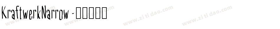 KraftwerkNarrow字体转换