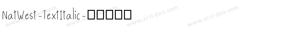 NatWest-TextItalic字体转换