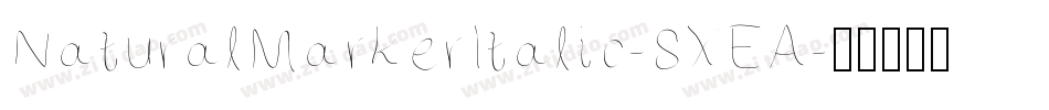NaturalMarkerItalic-8XEA字体转换