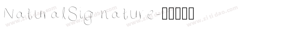 NaturalSignature字体转换